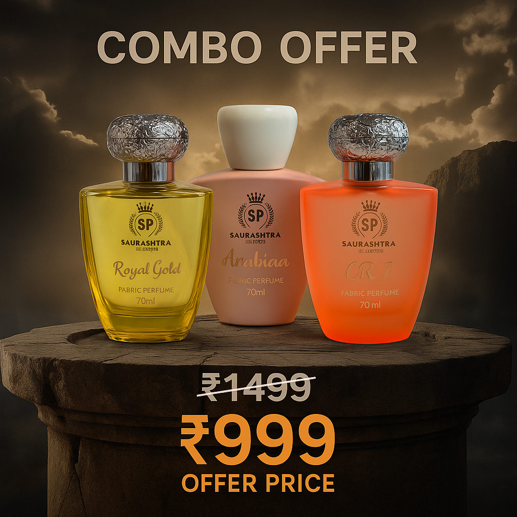 70 Ml Perfume Combo 3 In 1 (Royal Gold , Arabian , Cr7)
